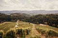 Famous heart shaped road at vineyards ÃÂ piÃÂnik in Slovenia. Rows vineyards near Maribor, close to the Austrian